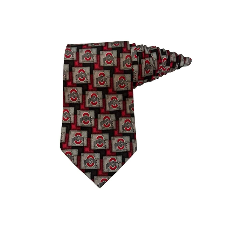 Eagle Wings Ohio State University College Logo Novelty Necktie 100% Silk